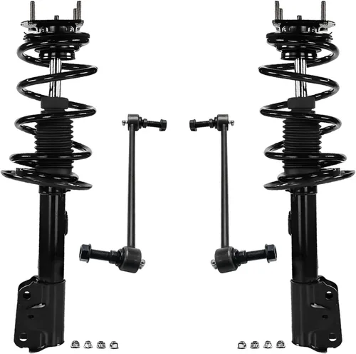 Miniatura 56 de Detroit Axle - Kit de puntales delanteros para Jeep Grand Cherokee 2005-2010 2006-2010 Commander 2007 2008 2009, 2 montajes rápidos de 2 barras