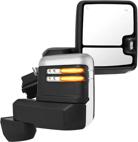 Miniatura 11 de ECCPP Juego de espejos de remolque, reemplazo en pareja, compatible con Chevy Silverado 1500 2500 HD 3500 Suburban 1500 2500 Tahoe para GMC Sierra