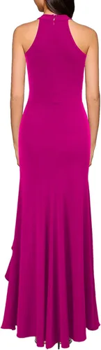 Miniatura 2 de WOOSEA Vestido largo de cóctel de noche con cuello alto y abertura para mujer