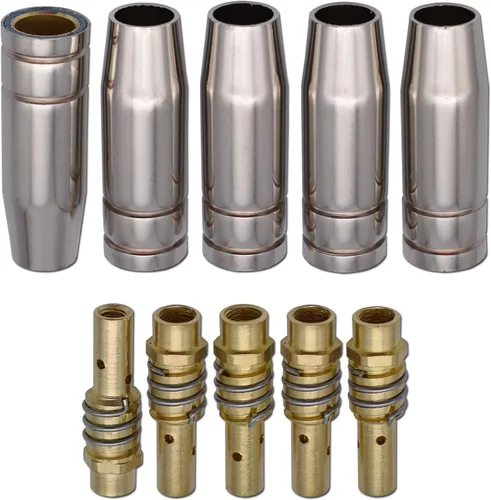 Miniatura 7 de 15AK MB15 antorcha de soldadura MAG MIG punta de contacto .023'' & 0.6mm M6x25mm 20pk