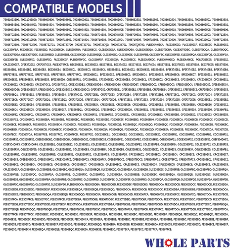 Miniatura 8 de Whole Parts Junta de sello de puerta de horno inferior de cocina de gas (incluye 18 clips de montaje metálicos) Parte # 318053120 - Reemplazo