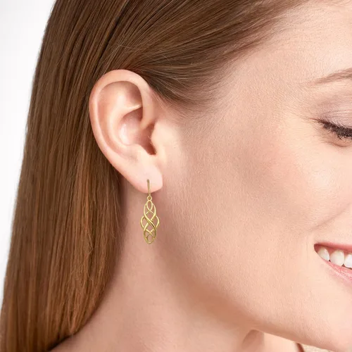Miniatura 4 de Amazon Essentials Aretes colgantes de plata de ley con nudo celta oxidado (anteriormente colección Amazon)