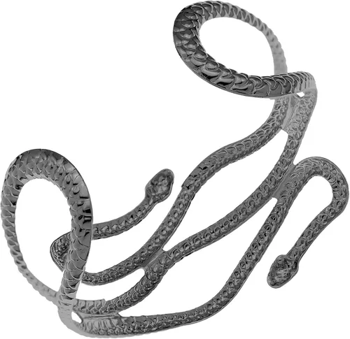 Miniatura 7 de RechicGu - Elegante brazalete abierto egipcio, brazalete de brazo, pulsera, ajorca, de Cleopatra con serpiente enrollada
