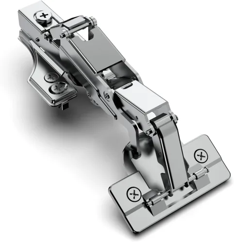 Miniatura 7 de Chibery Paquete de 2 bisagras de esquina Lazy Susan de 135°, base de bisagra tridimensional ajustable, ajuste 3D, superposición completa oculta