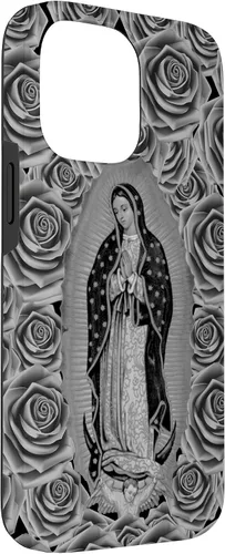 Miniatura 3 de Funda para iPhone 14 Pro Max Our Lady Virgen De Guadalupe Virgen María Floral