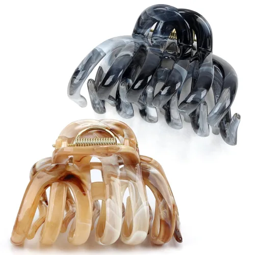 Miniatura 14 de Pinzas para el cabello grueso, paquete de 4 pinzas de gelatina extra grandes para mujeres, accesorios para el cabello de 4.75 pulgadas para mujeres