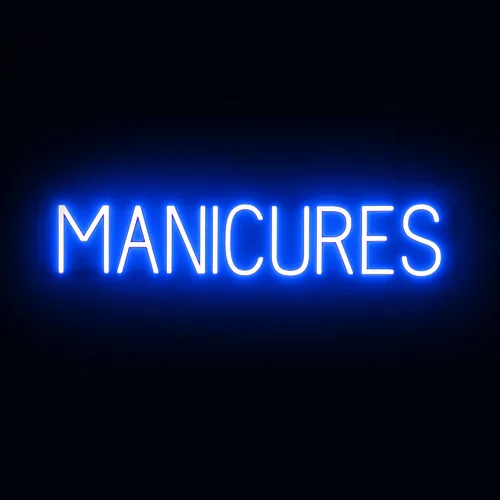 Miniatura 29 de SpellBrite MANI-PEDIS - Letrero para salones de manicura Letreros relacionados con salones de uñas con aspecto de neón, luz LED roja 33.4 x 6.3