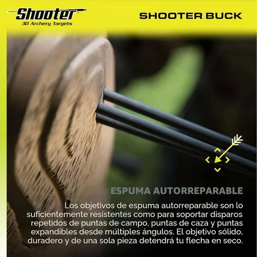 Miniatura 4 de Big Shooter Buck - Objetivo de tiro con arco 3D con núcleo de inserción reemplazable