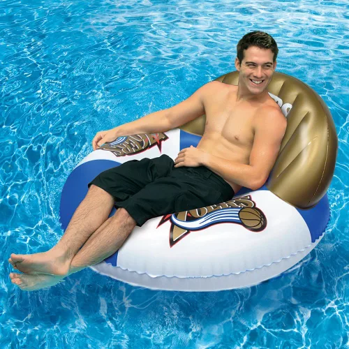 Miniatura 4 de Poolmaster Flotador inflable de lujo grande de la NBA para adultos Filadelfia 76ers