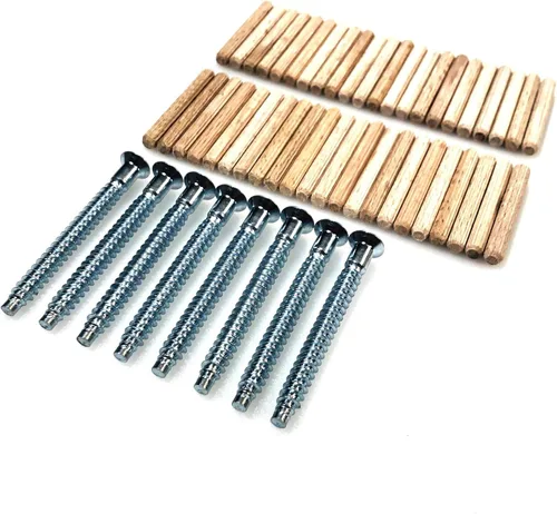 Miniatura 2 de ReplacementScrews Kit de hardware compatible con IKEA KALLAX 2 x 4 estante 202.758.85 - Todos los tornillos (104321) y clavijas (101339)