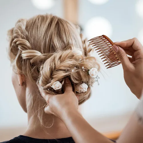 Miniatura 2 de 16 peines franceses para mujer, 14 dientes, 2.8 x 1.8 pulgadas, peine lateral de pelo, clips de plástico para peine francés, peines pequeños