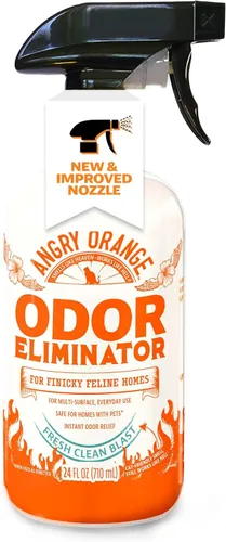 Miniatura 14 de ANGRY ORANGE Eliminador de olores de mascotas para orina de perros y gatos, manchas de alfombras y olores fuertes, limpiador de cítricos con aceite