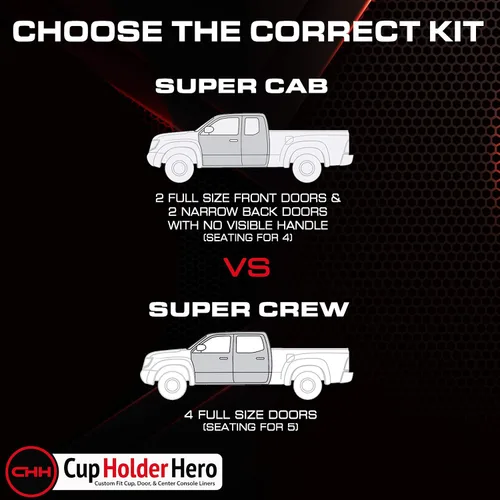 Miniatura 5 de CupHolderHero Compatible con Ford Ranger Accesorios 2019-2023 Juego de 13 piezas de insertos para portavasos de interior premium personalizados