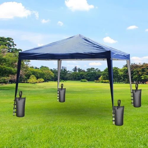 Miniatura 6 de Aimosen Bolsas de arena de 210 libras, 4 paquetes de bolsas de arena grandes y resistentes con cremallera y correas para toldos de playa, camping