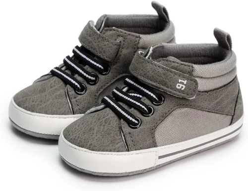 KaKaKiKi - Tenis de lona para bebé, infante, niños, tenis con suela de goma antideslizante, tenis de caramelo caminantes, primerizos, precaminando,