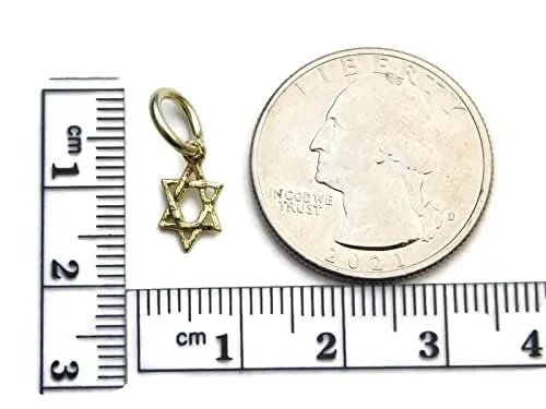 Miniatura 3 de Star of David Tiny 14k Yellow Gold Charm pendant