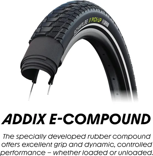 Miniatura 5 de Schwalbe Pick-Up – Neumático de carga con ADDIX E-Compound y carcasa de Super Defense para bicicletas de carga – E-Bike Ready 50 – Neumático