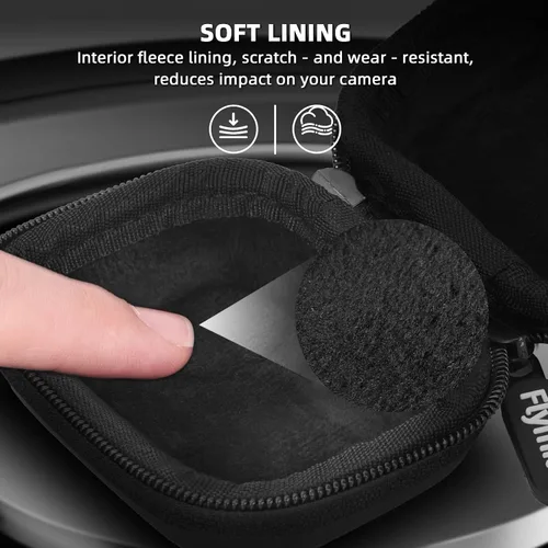 Miniatura 8 de Estuche de transporte pequeño + 2 protectores de pantalla para Insta360 GO Ultra, bolsa de almacenamiento de viaje portátil dura de poliuretano