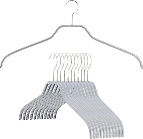Miniatura 12 de MAWA Ft Reston Lloyd Silhouette Series - Percha antideslizante que ahorra espacio para camisas y vestidos, estilo 41/F, juego de 10, color blanco