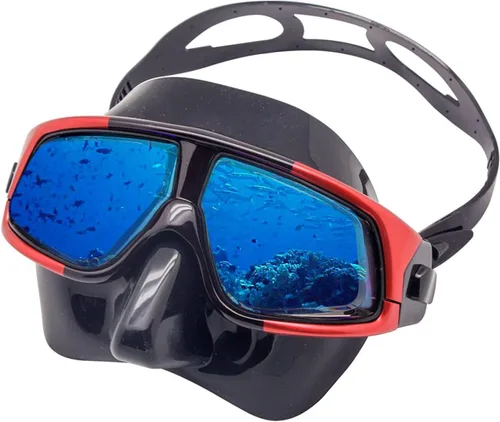 Miniatura 9 de Máscara de buceo óptica positiva, máscara de snorkel con lentes de vidrio templado, protección UV antivaho Silver Dive W/ Snorkel