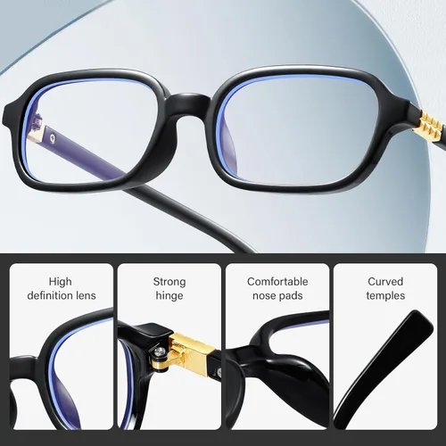 Miniatura 5 de Retro Rectangle Glasses for Women Small Square Blue Light Blocking Glasses Reduce Eye Strain