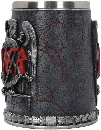 Miniatura 2 de Nemesis Now B4128M8 Slayer Tankard - Taza (5.5 in), color negro, resina con inserto de acero inoxidable, color gris