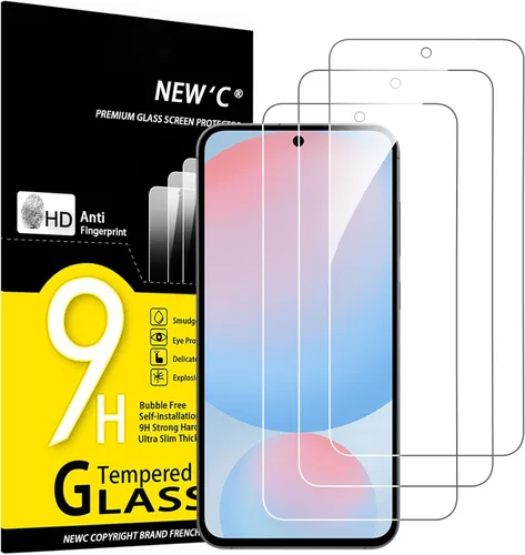 Miniatura 17 de NEW'C Paquete de 3 protectores de pantalla de vidrio templado diseñados para Samsung Galaxy S22+ / S22 Plus, compatible con fundas, antiarañazos