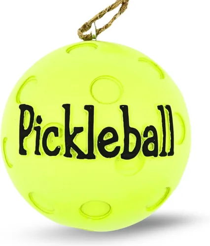 Needzo Adorno de Navidad de Pickleball, decoración festiva para árbol de vacaciones, regalo para amantes de las bolas de pepinillo, 2.5 pulgadas