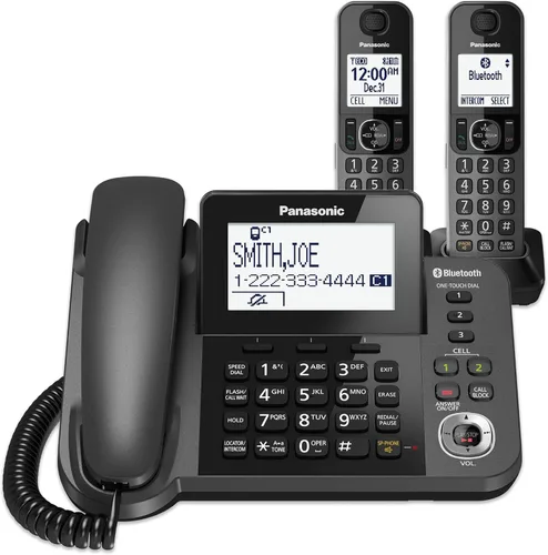 Miniatura 2 de Panasonic KX-TGFA30M DECT 6.0 Teléfono inalámbrico digital adicional para la serie KX-TGF38, metal