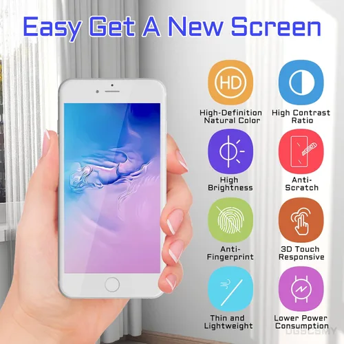Miniatura 5 de Para iPhone 8 Plus Reemplazo de pantalla Botón de inicio Negro 5.5 "3D Touch LCD Digitalizador Pantalla Auricular Montaje Completo Cámara Frontal