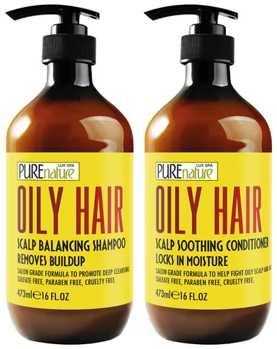 Miniatura 16 de Juego de champú y acondicionador de aceite de argán, cuidado marroquí sin sulfato con queratina, para cabello rizado, liso, seco y dañado