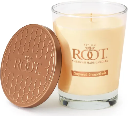 Miniatura 40 de Root Candles Velas perfumadas de cera de abeja Veriglass Premium, hechas a mano, mezcla de cera de abeja en panal, tamaño grande, vainilla francesa