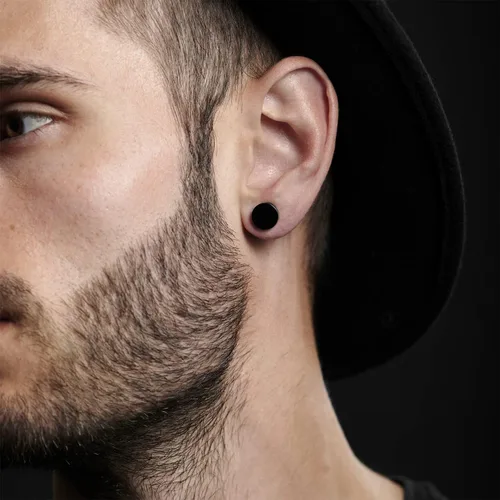 Miniatura 7 de HENGYID Juego de 4 pares de aretes magnéticos de acero inoxidable para hombres y mujeres, con imán de circonita cúbica sin perforaciones, 0.236in