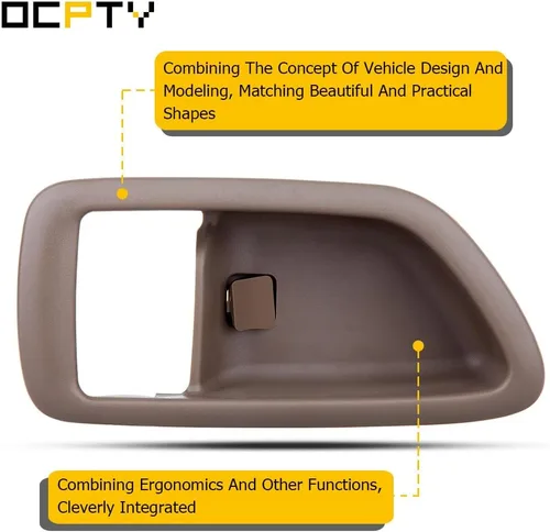 Miniatura 4 de OCPTY Manijas de puerta interior del conductor izquierdo del pasajero lado derecho de repuesto para 2000-2004 para Toyota Avalon Beige 2 piezas