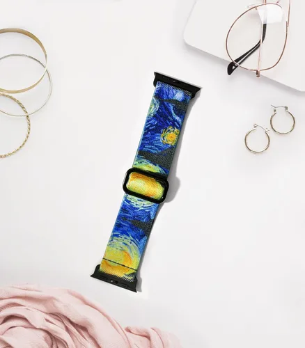Miniatura 5 de Correas de nailon para Apple Watch unisex – iWatch 1/2/3/4/5/6/7/8/9/SE/Ultra 2 correas para 1.496 in/1.575 in/1.614 in/1.654 in/1.732 in/1.772