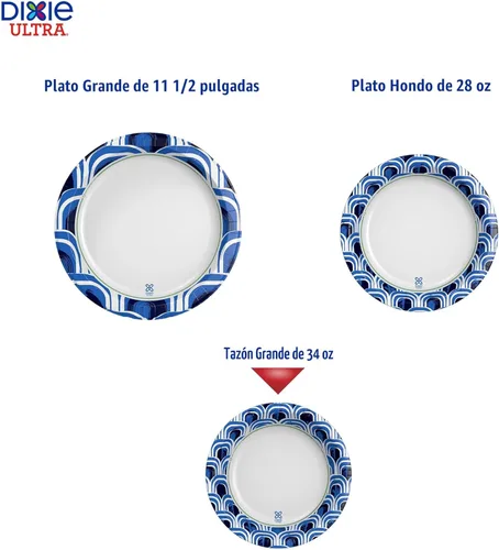 Miniatura 2 de Dixie Ultra Cuencos de papel extra grandes, 34 onzas, 34 unidades, compostables, aptos para microondas, cuencos desechables para comidas pesadas