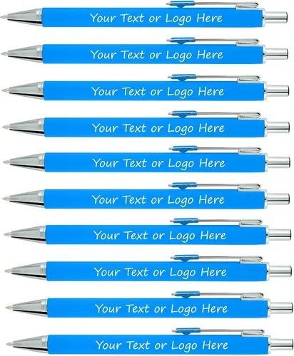 SyPen Personalizado con tu logotipo personalizado o bolígrafo de texto, paquete de 100 bolígrafos de metal para marketing, fiestas y eventos,