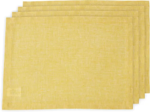 Miniatura 34 de Solino Home Athena - Juego de 4 manteles individuales cuadrados de lino natural claro de 14 x 14 pulgadas, manteles individuales 100 % lino puro