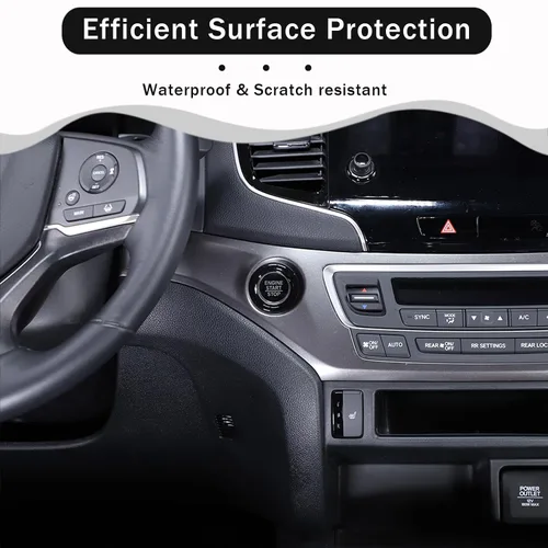 Miniatura 3 de Marco del botón del interruptor de arranque del motor para Honda Pilot 2016-2022/Ridgeline 2017-2023/Passport 2019-2023, material ABS, adhesivo