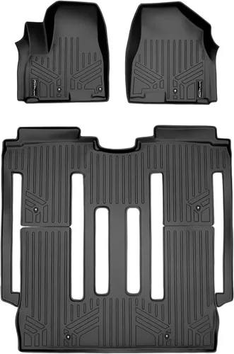Miniatura 16 de MAXLINER - Juego de alfombrillas de 2 filas de ajuste personalizado para todo tipo de clima, compatible con Kia Sedona 2015-2021