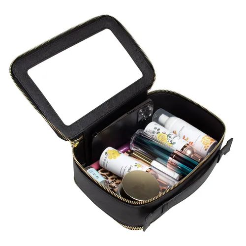 Miniatura 7 de LETGO Bolsas de maquillaje transparentes, bolsa de aseo aprobada por la TSA con cremallera, organizador de maquillaje transparente para artículos