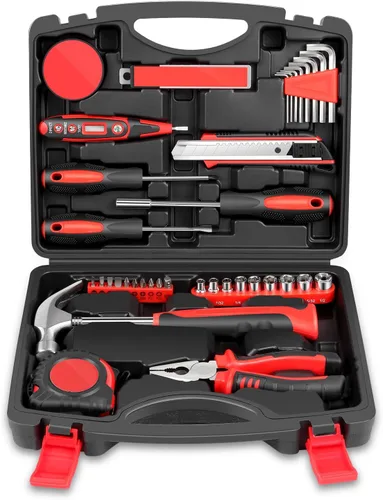 Miniatura 15 de Auto Dynasty Kit de herramientas para el hogar de 39 piezas, juegos de herramientas manuales básicas para el hogar con destornilladores, Azul
