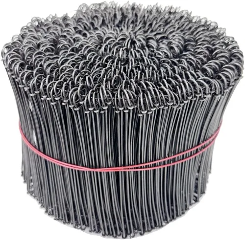 Zeluga 23-270 6in. 16 calibre 1000 Pc. negro recocido acero doble lazo refuerzo cable Rebar lazos de alambre