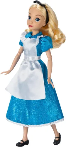 Miniatura 4 de Disney Store Dolls & Games - Muñeca clásica de princesa (Alicia), 11 pulgadas, incluye cepillo con detalles moldeados, juguete totalmente posable