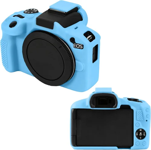 Miniatura 12 de Leayjeen Funda protectora de silicona compatible con cámara Canon EOSR50, carcasa protectora de silicona suave para cámara R50, con cubierta