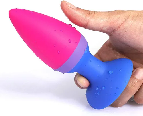 Miniatura 5 de FST Juego de 3 tapones anales de silicona para entrenamiento anal, con potente ventosa, juguete sexual anal para principiantes