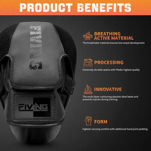 Miniatura 2 de Almohadillas de boxeo para hombres, mujeres y niños, manoplas de cuero para artes marciales, entrenamiento de boxeo, manoplas curvadas para karate
