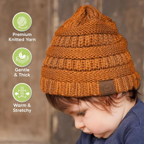 Miniatura 67 de KeaBabies 3-Pack Baby Beanies for Boys, Girls - Stretchy Knit Baby Hats, Cute Newborn