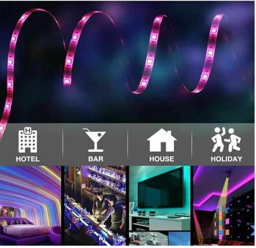 Miniatura 8 de asky Tira de luz LED DC de 5 V, luces USB que cambian de color, retroiluminación de TV RGB + control remoto (1.6 ft)