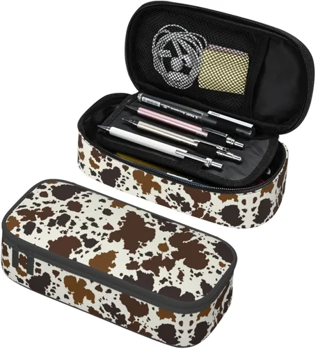 Miniatura 17 de Estuche organizador de lápices con patrón de gato negro, gran capacidad, papelería con cremallera, suministros escolares, bolsa para lápices